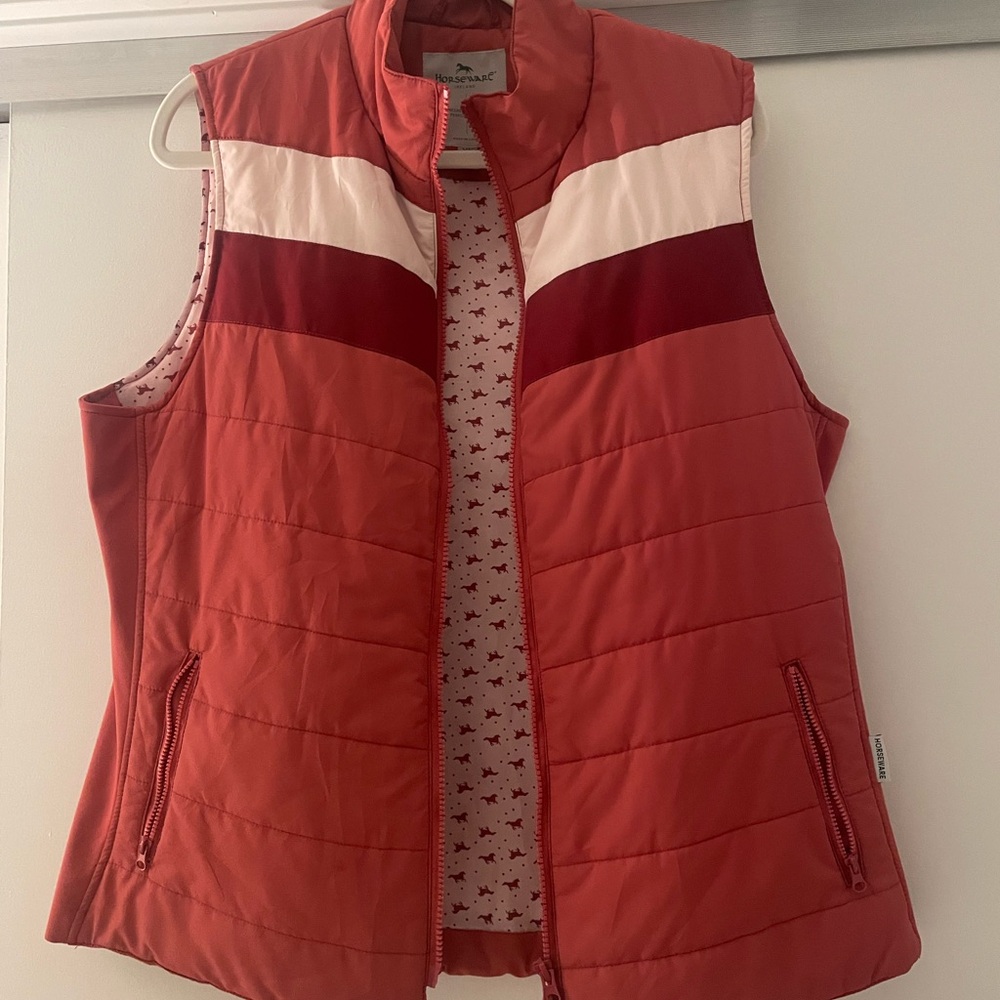 Red, Pink and White Vest